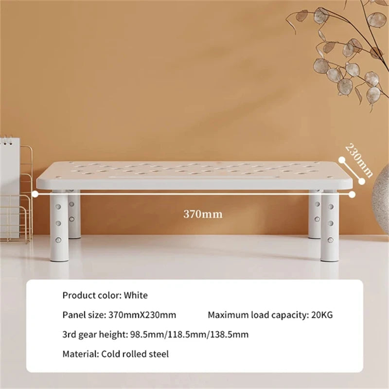 Adjustable Computer Monitor Stand Elevated View Angle Computer Monitor Holder Stress Relief Desktop Creative Storage Rack Office