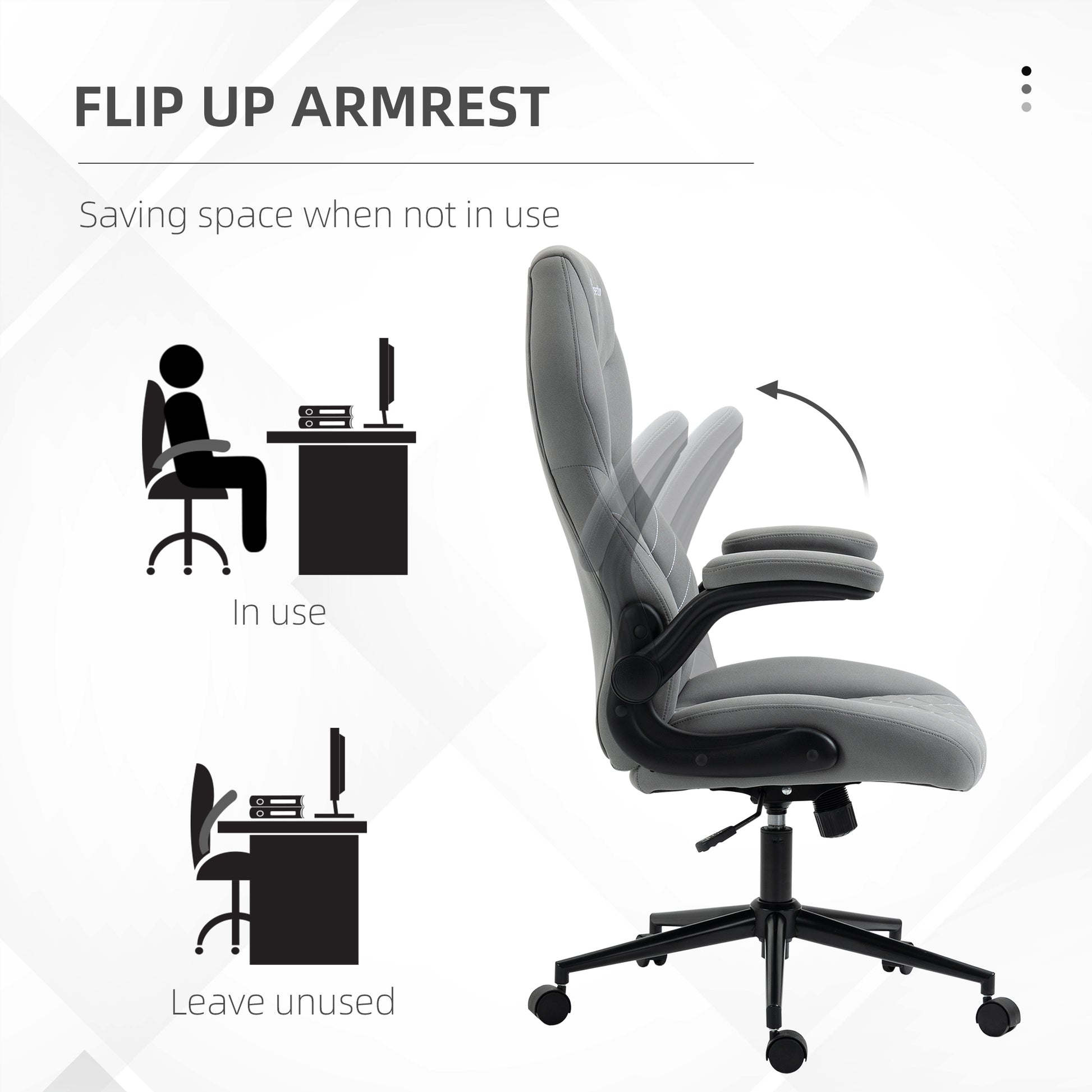 Home Office Chair Computer Chair with Adjustable Height Swivel Seat