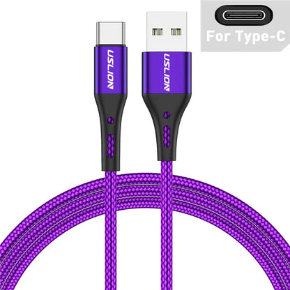 3A USB Type C Cable Wire for Samsung S10 S20 Xiaomi Mi 11 Mobile Phone Fast Charging USB C Cable Type-C Charger USB Cables