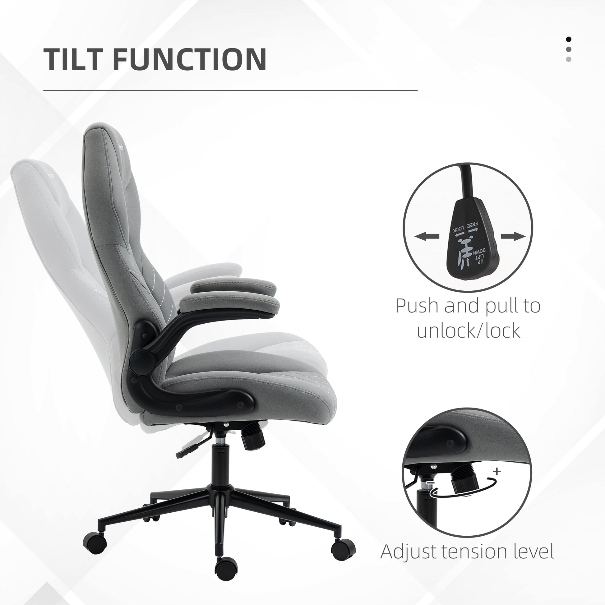 Home Office Chair Computer Chair with Adjustable Height Swivel Seat