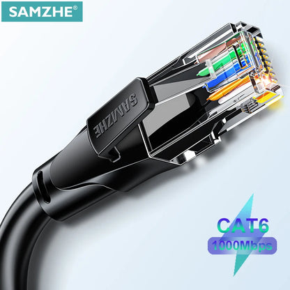 CAT6 round Ethernet Cat 6 Lan Cable RJ45 Network Patch Cord for Laptop Router RJ45 Internet Cable