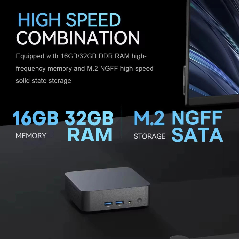 Mini PC Computer Inte I9 10980HK 16GB 32GB RAM 1TB M.2 SSD Windows 11 Gaming Computer PC Wifi6 BT5.2 Portable Mini Desktop PC