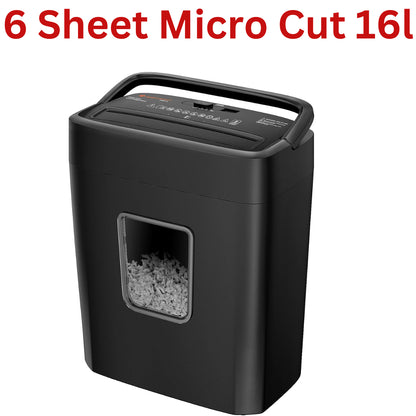 Commercial Paper Shredder Industrial 6/8 Sheet Cross Cut Heavy Duty Home Office