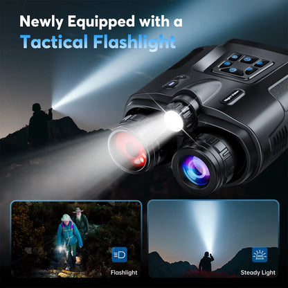 USB Rechargeable 4K Night Vision Binoculars 600M HD 8X Digital Zoom 5000Mah 3Inch Screen Infrared Visionnight Goggle