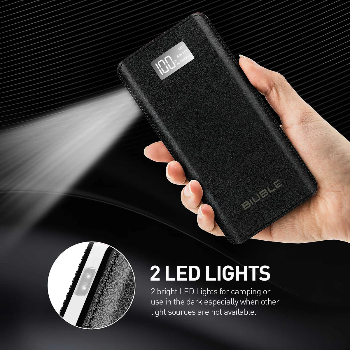12000Mah Power Bank 4 USB Fast Charger Battery Pack for Phone & Vest Heated High-Capacity External Battery Power Bank