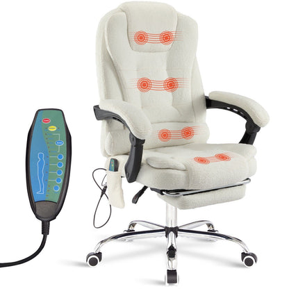 Massage Office Chair Gaming Computer Desk Swivel Recliner Chair Leather Footrest