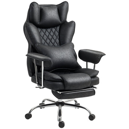 Home Office Chair, Leathaire Desk Chair with Lumbar Support Pillow, Grey