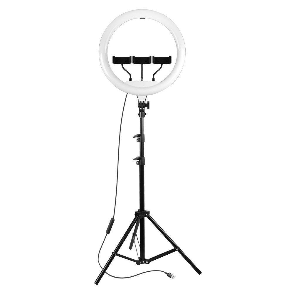12" 14" Ring Light with Tripod Stand & Phone Holder Selfie Ring Light Live Video