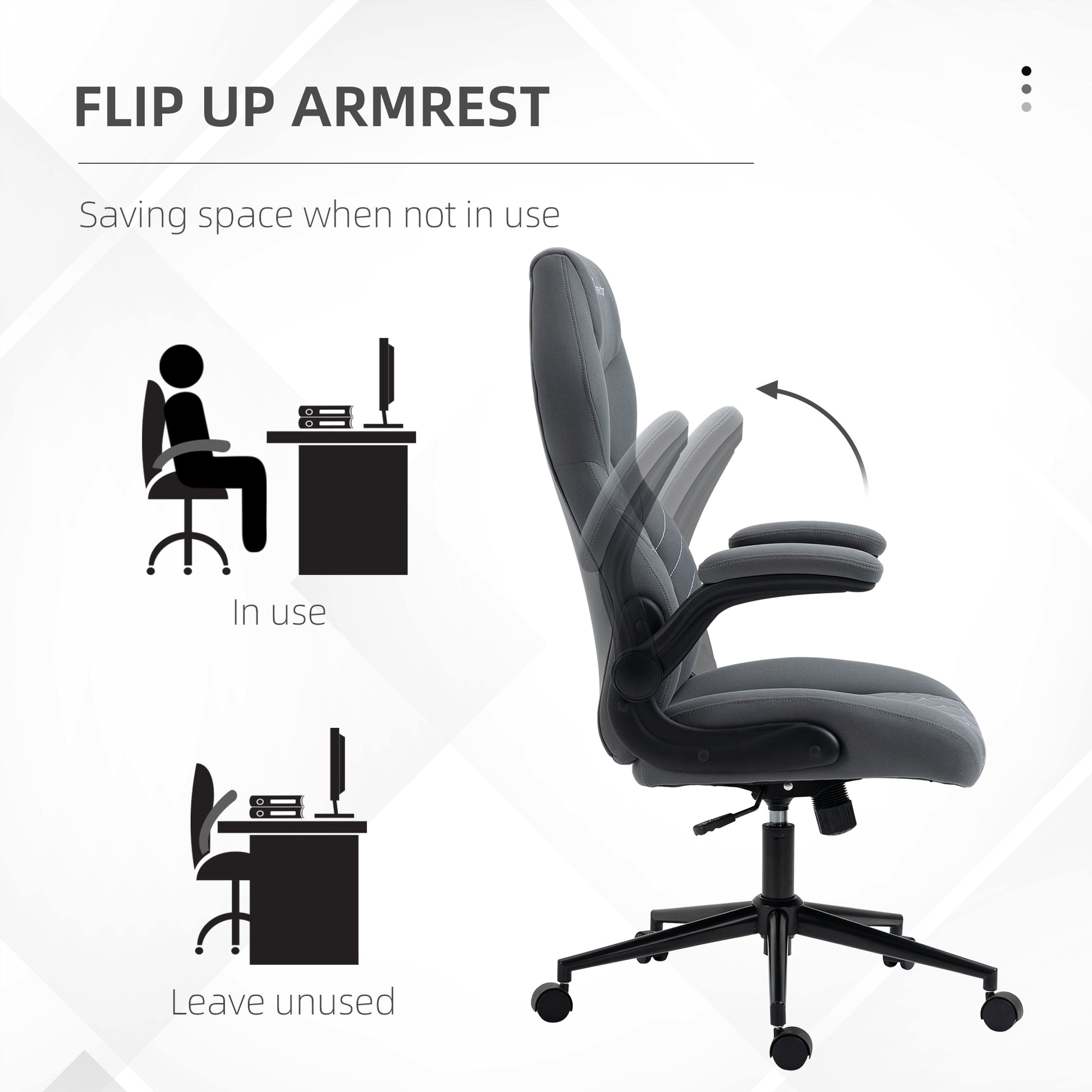 Home Office Chair Computer Chair with Adjustable Height Swivel Seat