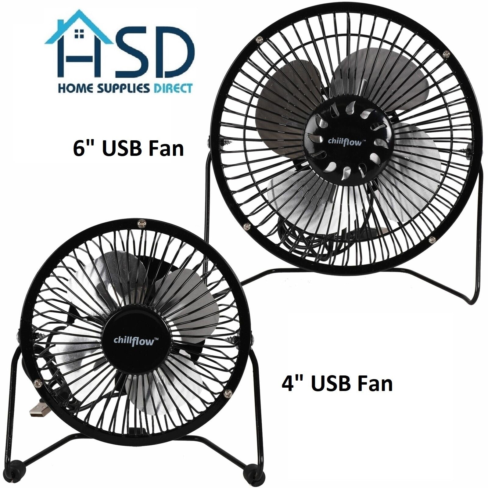 Portable USB Fan Mini Desk Table Air Cooling Desktop Personal Adjustable Cooler