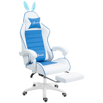 Racing Gaming Chair Reclining PU Leather Computer Chair with Headrest, Yellow