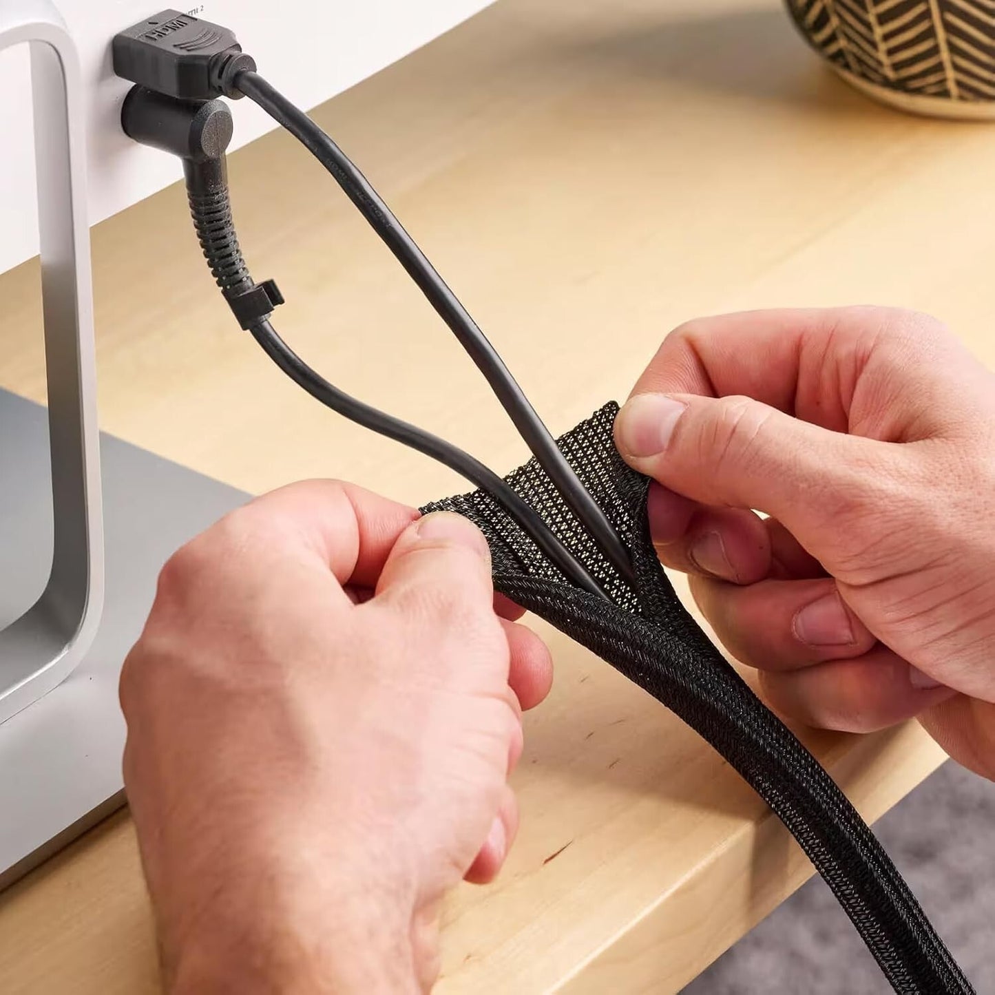 10Ft-1/2Inch Cable Tidy Sleeves Wire Covers for Computer, TV, Home, Office