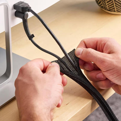 10Ft-1/2Inch Cable Tidy Sleeves Wire Covers for Computer, TV, Home, Office