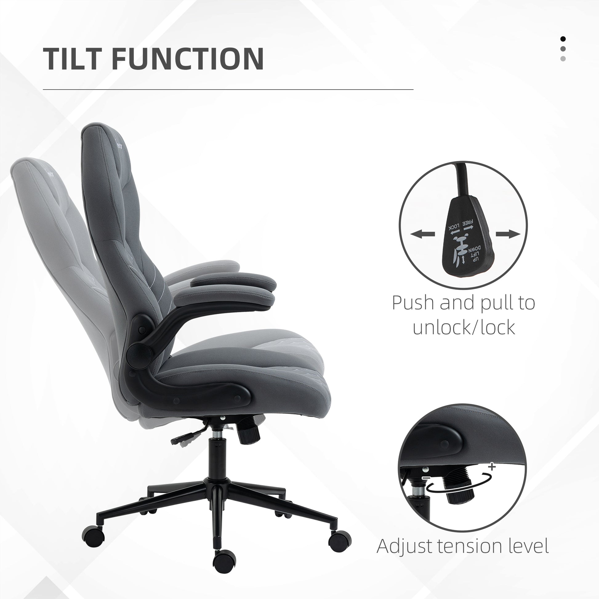 Home Office Chair Computer Chair with Adjustable Height Swivel Seat