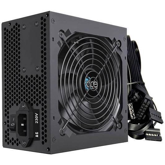 Black 650W PSU Power Supply Computer Desktop PC ATX 12CM Fan PCI-E SATA UK