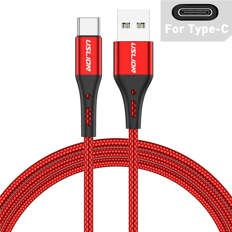 3A USB Type C Cable Wire for Samsung S10 S20 Xiaomi Mi 11 Mobile Phone Fast Charging USB C Cable Type-C Charger USB Cables