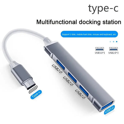 7 Ports USB HUB USB C USB 3.0 HUB 7-In-1 Type C Multi-Port USB Splitter OTG Adap