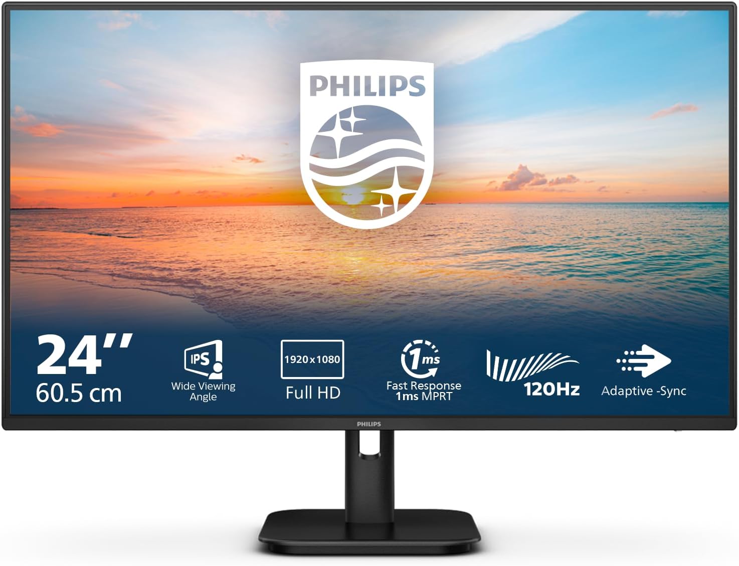 24E1N1100A - 24 Inch FHD Monitor, 100Hz, IPS, 1Ms, Speakers, Lowblue Mode, Flickerfree, (1920 X 1080, 250 Cd/M², VGA/HDMI 1.4)