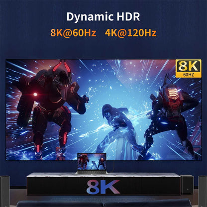 HDMI 2.1 Extension Cable 8K HDMI 2.1 Male to Female Extension Cable Braided 8K HDMI Cord Extension for PS5 Xbox HDTV HDR