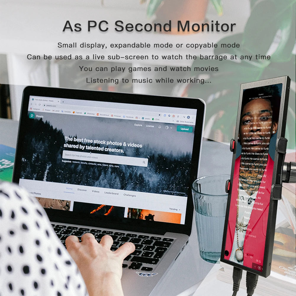 Ultra Widescreen Long Touch Monitor 8.8 12.6 Inch IPS 1920X480 Bar Stretched LCD Display for Windows PC Gaming Monitor