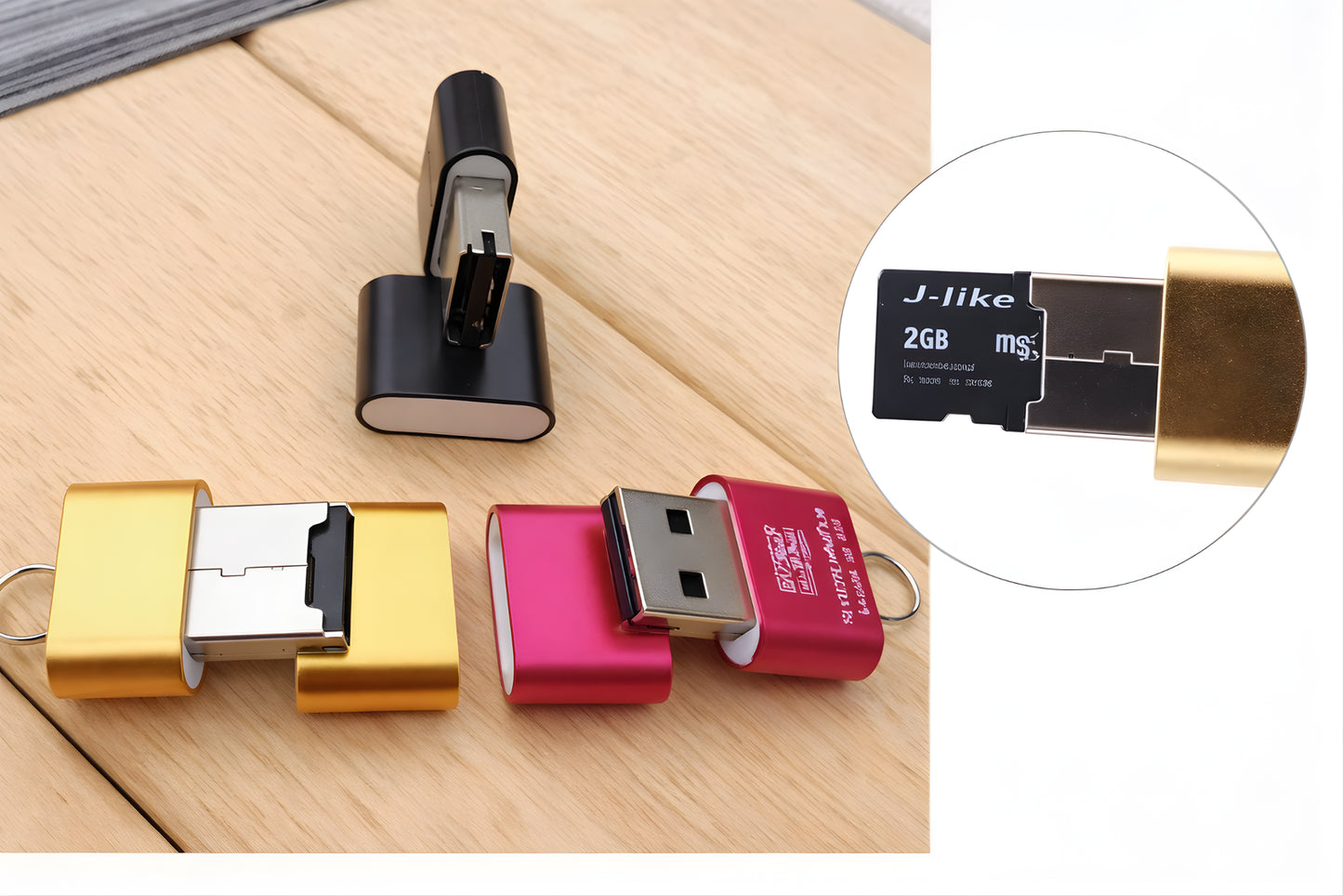 MICRO SD Memory Card Reader Black SDXC TF Mini USB 2.0 Super High Speed Adapter