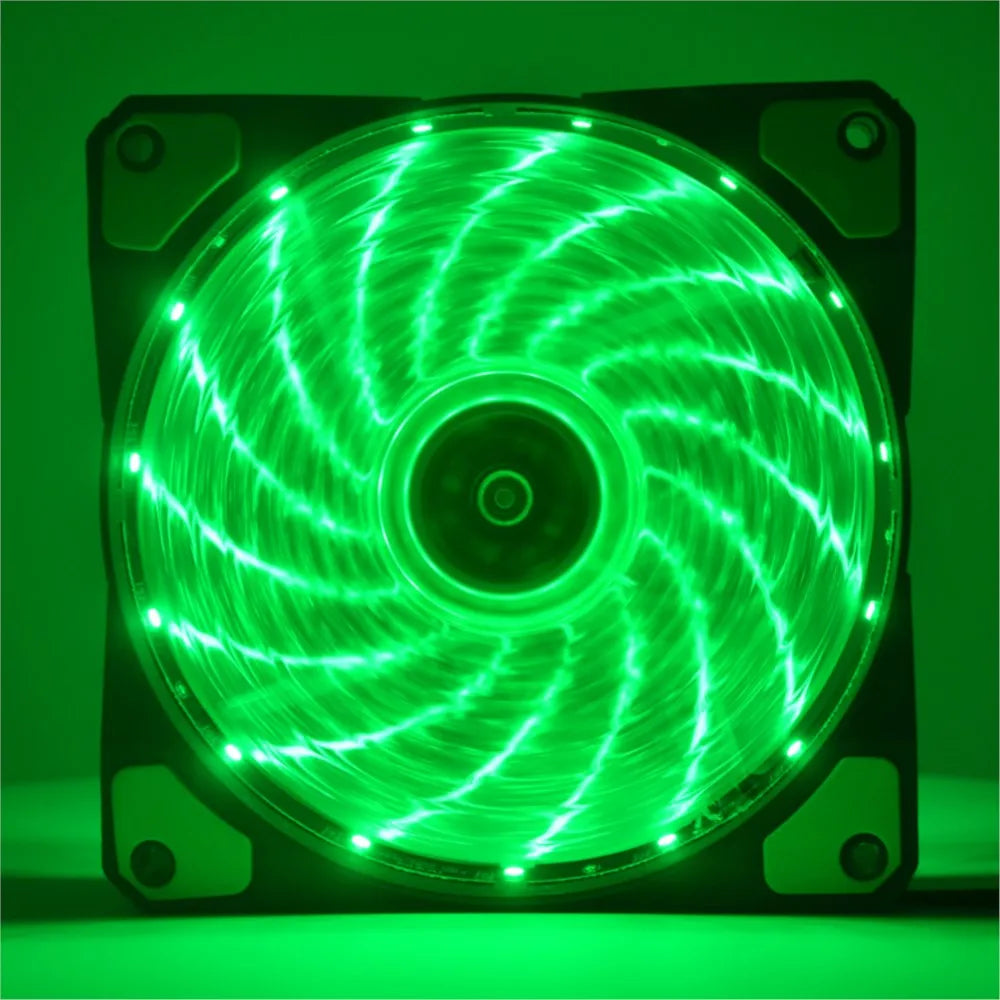 120Mm PC Computer Ultra Silent LED Cooling Fan Radiator, 12CM 120X120X25Mm 12V Computer Fan, 12VDC 3P IDE 4D(2Wire)