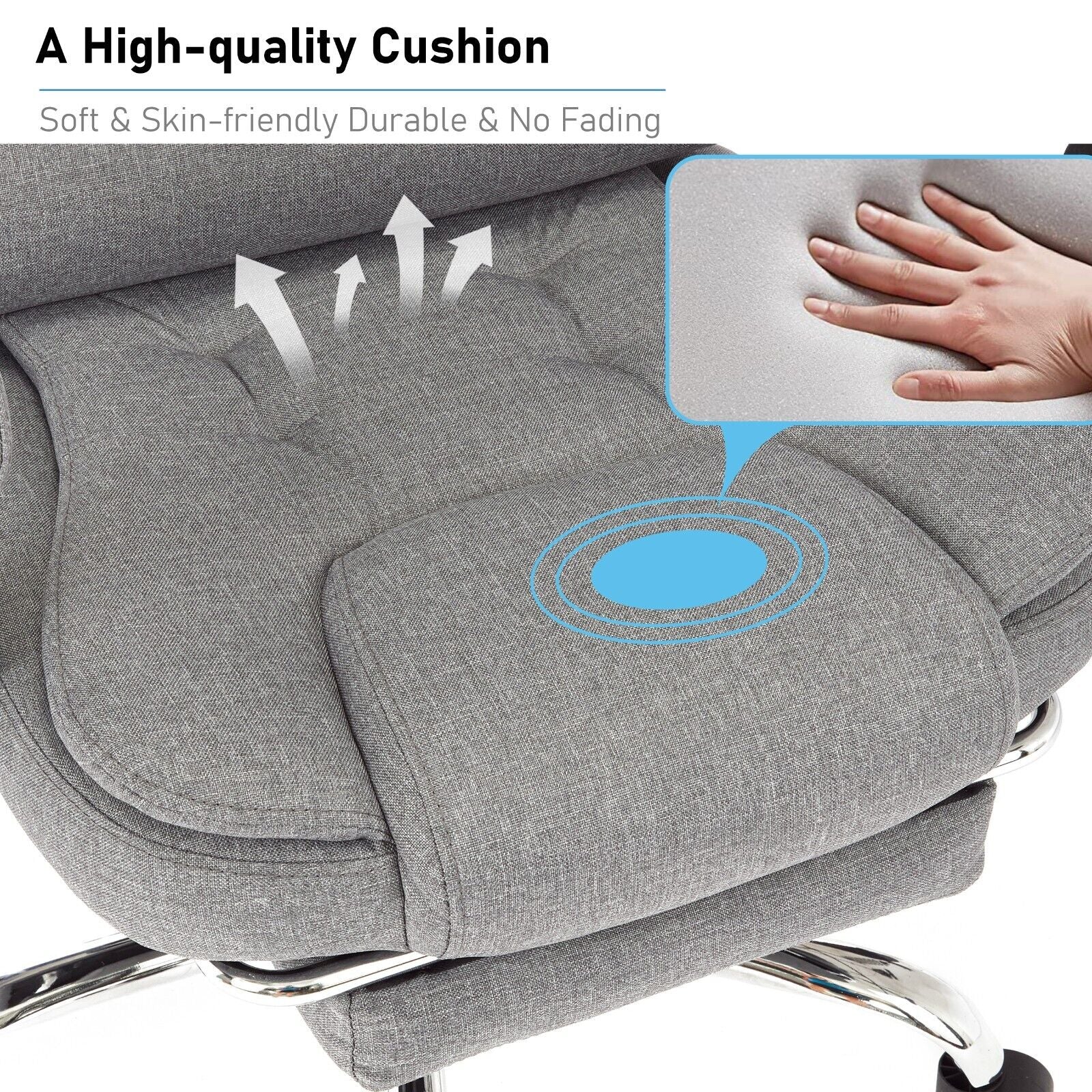 Massage Office Chair Gaming Computer Desk Swivel Recliner Chair Leather Footrest