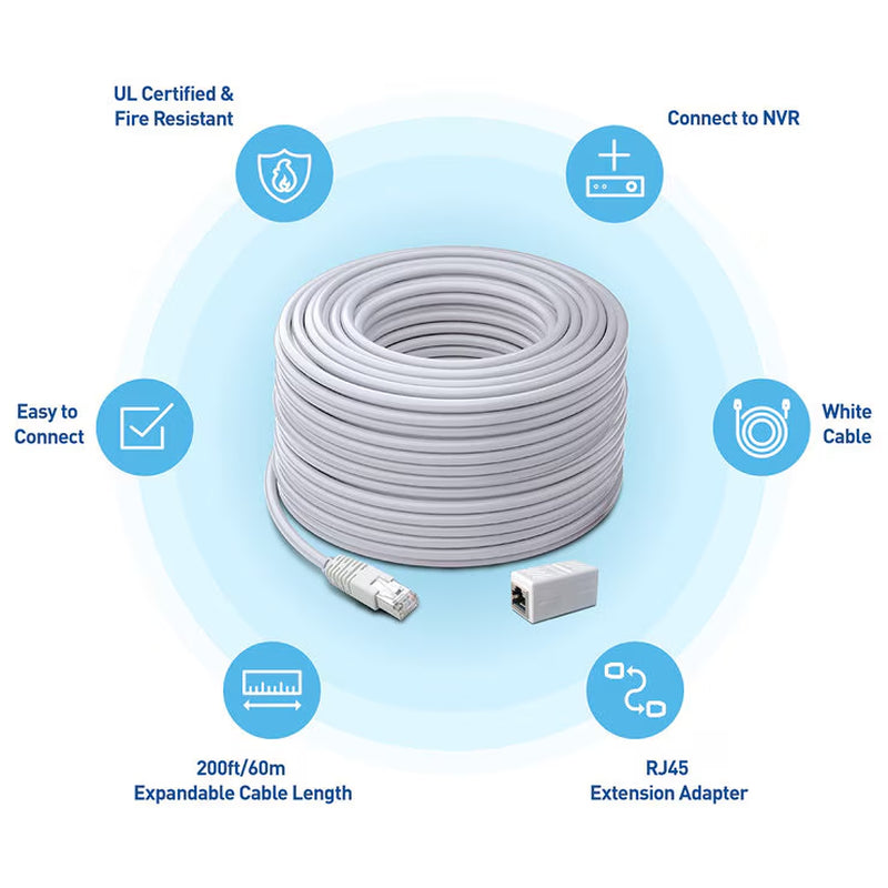 60M/200Ft Network Extension Cable, SWNHD-60MCAT5E-GL