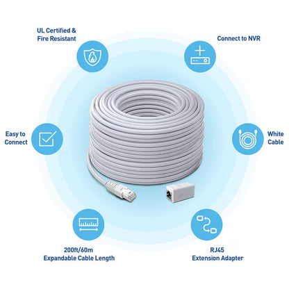 60M/200Ft Network Extension Cable, SWNHD-60MCAT5E-GL