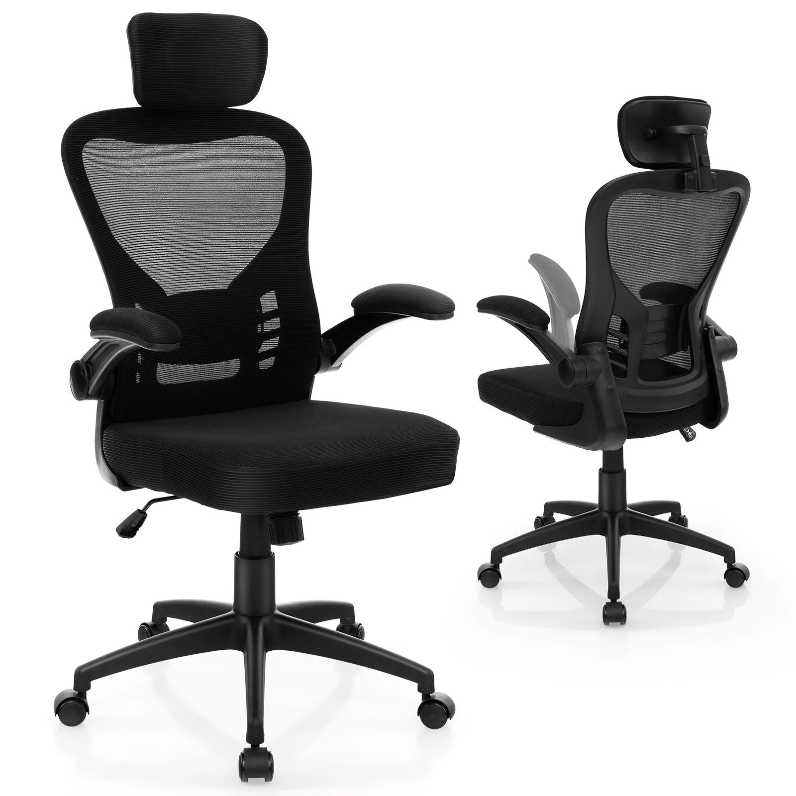Ergonomic Mesh Office Chair with Adjustable Headrest and Height
