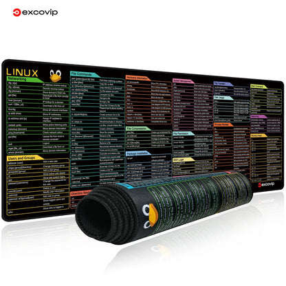 Linux Commands Line Mouse Pad Large Mousepad Shortcuts for Red Hat Ubuntu Opensuse Arch Debian Unix Programmer Desk Mat