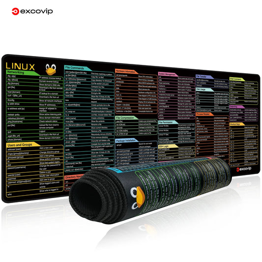 Linux Commands Line Mouse Pad Large Mousepad Shortcuts for Red Hat Ubuntu Opensuse Arch Debian Unix Programmer Desk Mat
