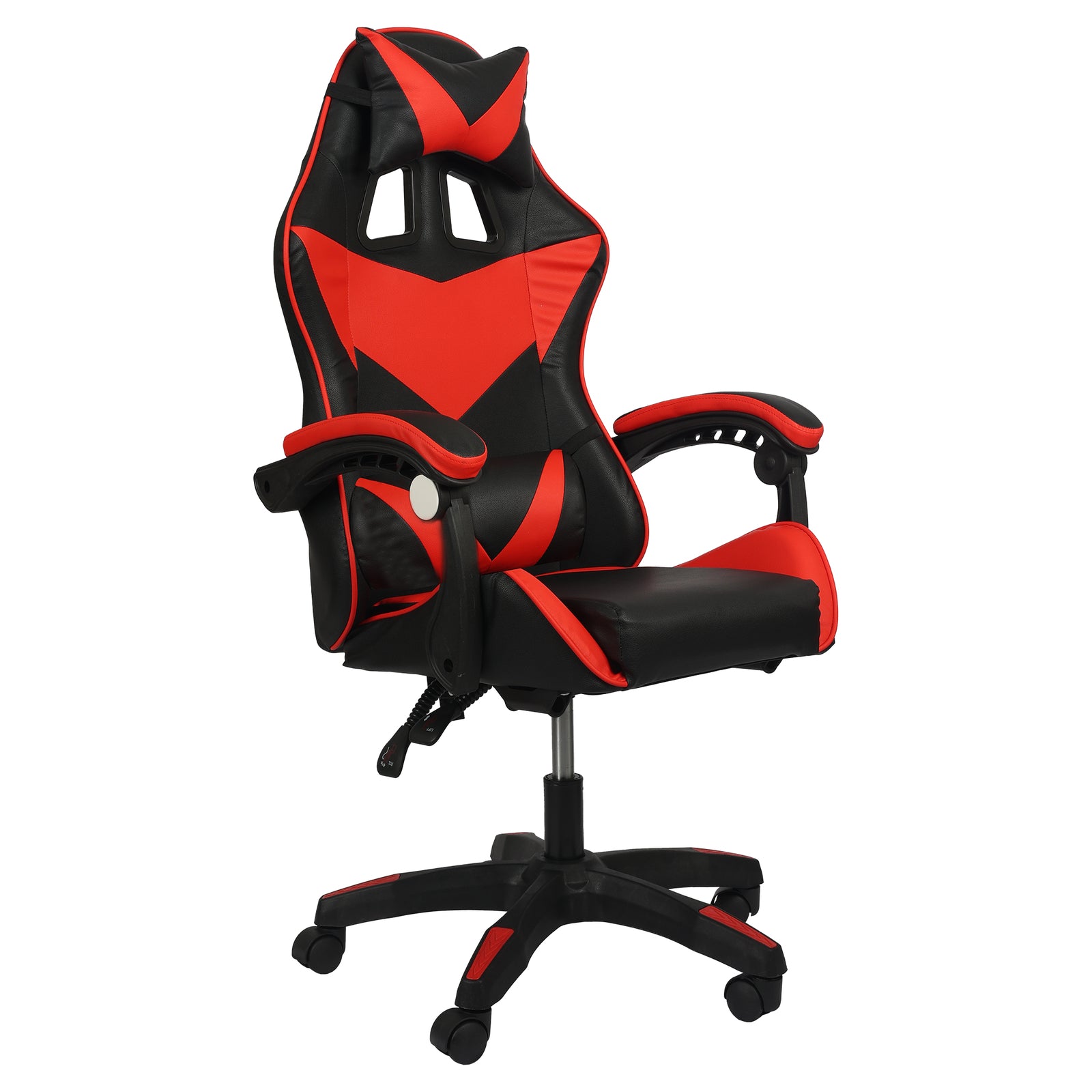 Swivel Gaming Chair PU Leather Home Office Chair W/ Footrest Computer PC Chair