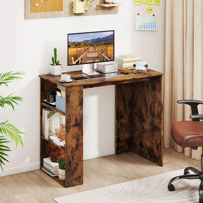 Computer Desk with Bookshelf for Study Living Room