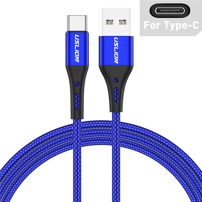 3A USB Type C Cable Wire for Samsung S10 S20 Xiaomi Mi 11 Mobile Phone Fast Charging USB C Cable Type-C Charger USB Cables