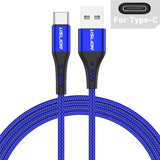 3A USB Type C Cable Wire for Samsung S10 S20 Xiaomi Mi 11 Mobile Phone Fast Charging USB C Cable Type-C Charger USB Cables