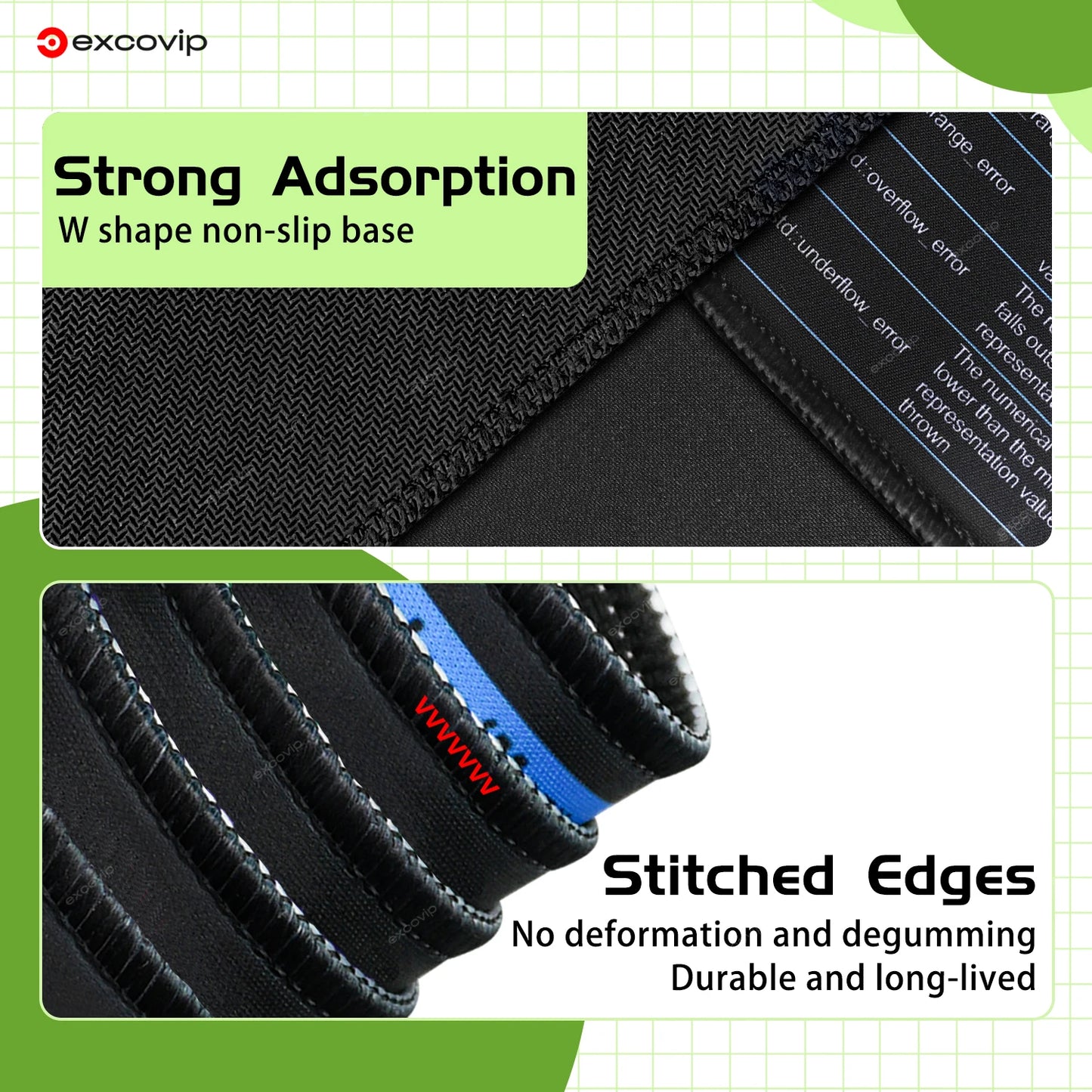 C++ Programing Mouse Pad Large Shortcuts Keyboard Mousepad Cheat Sheet Desk Mat Stitched Edge Non-Slip Base for Engineer