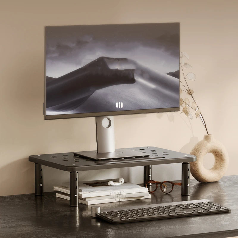 Adjustable Computer Monitor Stand Elevated View Angle Computer Monitor Holder Stress Relief Desktop Creative Storage Rack Office