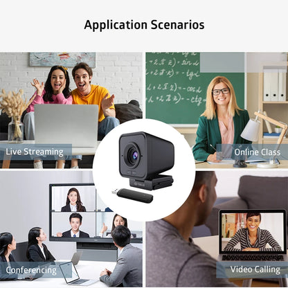 Wireless Webcam 1080P PC Camera, with Microphone, 2.4Ghz Wireless Web Camera for Tiktok/Yotube Streaming Video Calling