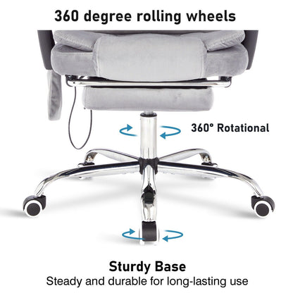 Massage Office Chair Gaming Computer Desk Swivel Recliner Chair Leather Footrest
