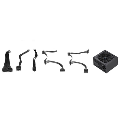 Black 650W PSU Power Supply Computer Desktop PC ATX 12CM Fan PCI-E SATA UK