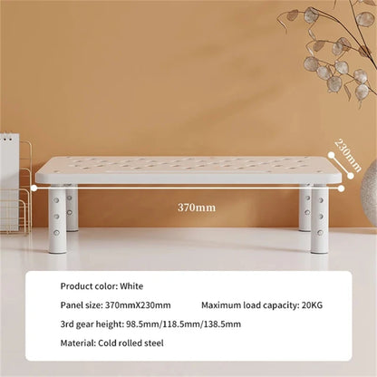 Adjustable Computer Monitor Stand Elevated View Angle Computer Monitor Holder Stress Relief Desktop Creative Storage Rack Office