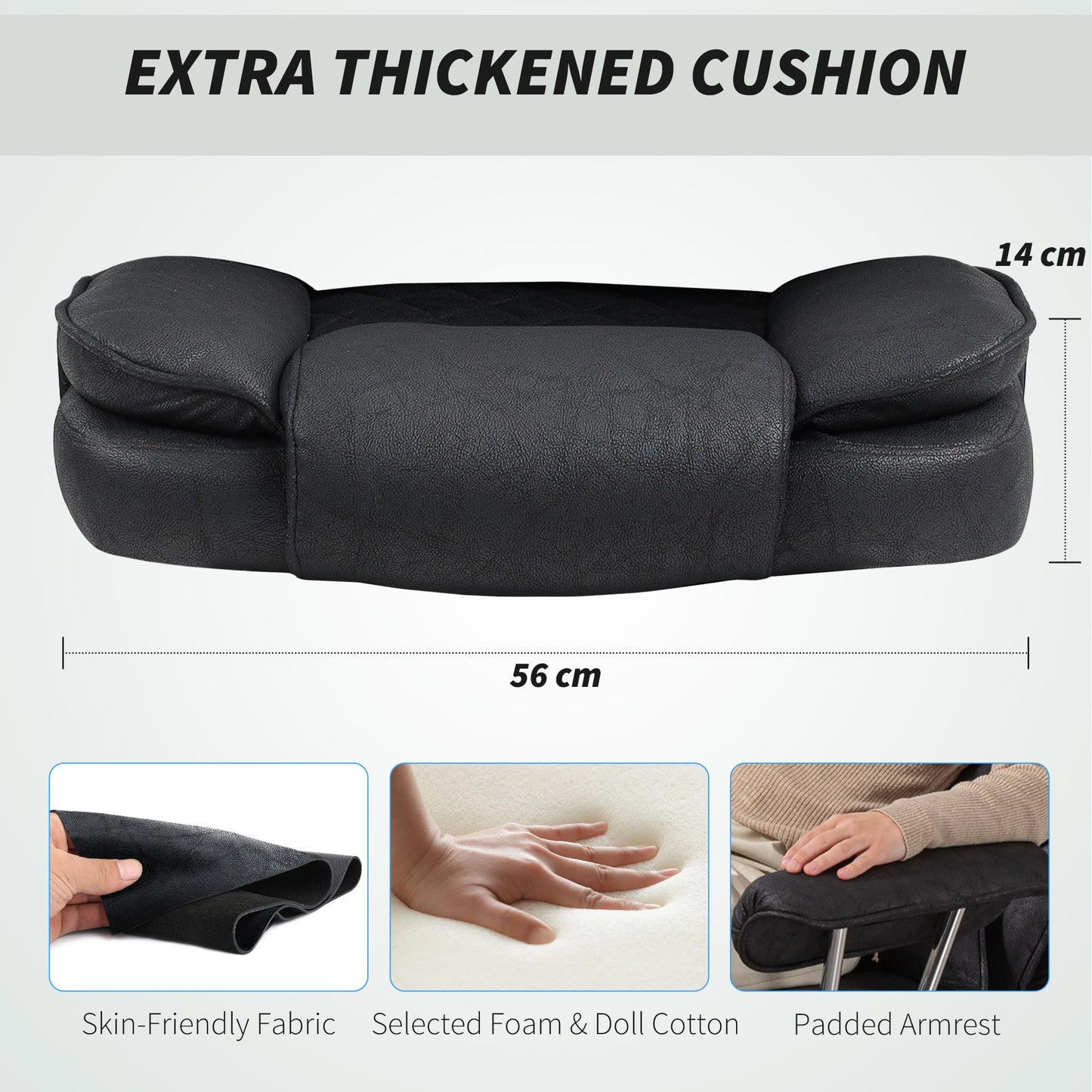 Home Office Chair, Leathaire Desk Chair with Lumbar Support Pillow, Grey