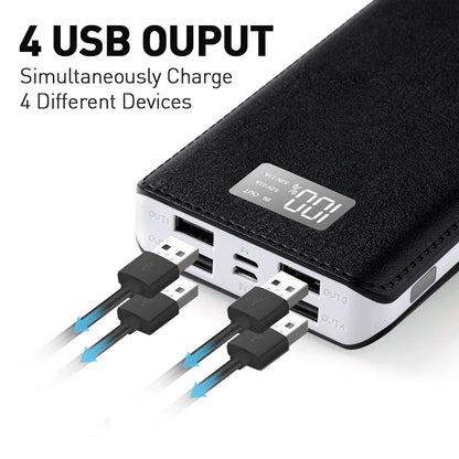 12000Mah Power Bank 4 USB Fast Charger Battery Pack for Phone & Vest Heated High-Capacity External Battery Power Bank