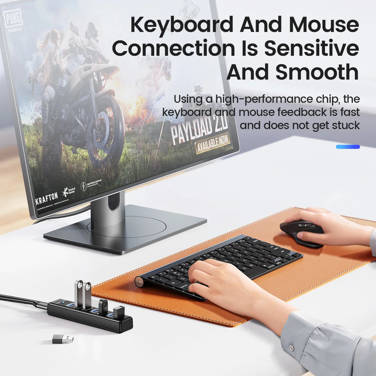 USB 3.0 HUB 7Ports Splitter High-Speed Transmission Type C HUB Laptop Expansion Computer Computer Accessories