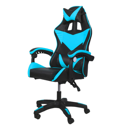 Swivel Gaming Chair PU Leather Home Office Chair W/ Footrest Computer PC Chair